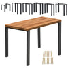 Set of 2 Industrial Table Parts Black Metal Table Legs Office Bench Worktop Desk