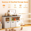 Kids Toy Organizer 3 Bin Storage Cabinet Bookcase Wooden Bookshelf Display Rack