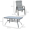 6 Seater Garden Dining Table and Chairs Outdoor Patio Furniture Set Seat Cushion