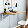 Drop-leaf Wall Table Fold Down Study Writing Desk Kitchen Floating Storage Shelf