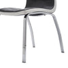2/4 Pieces Faux Leather Dinner Chairs Metal Legs for Kitchen Living Dining Room