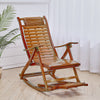 Large Bamboo Rocking Chair Armchair Patio Pool Lounger Swing Sunbed Recliner Bed