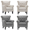 Leisure Single Sofa Armchair Modern Wing Back Chesterfield Button Accent Chair