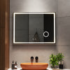 60x80cm Dimmable LED Illuminated Bathroom Wall Mirror with Magnifying/Demister