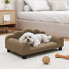 PawHut Dog Sofa Bed, Cat Sofa with Backrest, Armrest, for Small Dogs, Brown