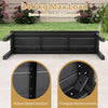 Outdoor Bench 2-3 People Weatherproof Seating Garden Bench Black