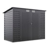 Garden Shed Galvanised Metal Shed Outdoor Tools Bike Storage House Anthracite UK