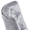 1/2PCS Velvet Dining Chairs Luxury Padded Dining Room Chairs Armless Silver Legs