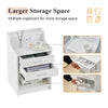 LED Bedside Table with Charging Station Side Table End Table Bedside Cupboard