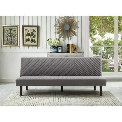 3 Seater Fabric Sofa Bed Recliner Sofa Guest Sleeper Bed Settee Single Sofabed