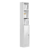 162cm Tall Storage Cabinet Bathroom Corner Slim Cabinet with 3-Tier Shelf&Door