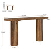 63-Inch Console Table, Farmhouse Narrow Entryway Sofa Table For Living Room