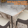 Retractable Dining Table Heavy Duty Sintered Stone Variable Shape for 4-10 Seat