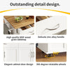 ROLLING KITCHEN ISLAND STORAGE TROLLEY CART CABINET WOOD TOP 2 DRAWERS 4 DOORS