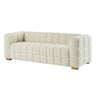 Teddy Fleece Fabric 3 Seater Sofa Loveseat Couch with 2 Pillow