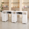 Double Pro Manicure Table Salon Nail Station Beauty Desk with Dust Collector