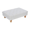 Large Stool Ottomans Tufted Button Pouffe Leisure Bench Coffee Table Living Room