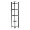 Industrial 5 Tier Wood Shelf Unit Organiser Metal Frame Open Storage Bookcase UK