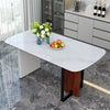Rectangular Marble Dining Table Luxury Family Dinner Table Kitchen Living Room