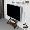 Heavy Duty TV Floor Stand with 2 Wood Shelves for 65-100 Inch TV Corner Bracket
