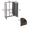 Rustic Outdoor Garden Shutter Mirror Wall Mounted Vintage Distressed Metal Frame