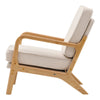 Accent Armchair Wooden Armest Frame Single Padded Sofa Chair Leisure Guest Seat