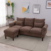 Luxury 3 Seater Corner Sofa Armchair Settee Couch with Footstool Living Room