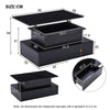 Coffee Table With Storage Lift Top 4 Drawers Wooden Living Room Furniture Black