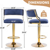 2pcs Thick Corduroy Bar Stools Breakfast Kitchen Chair Swivel Bar Stool