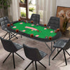 Blackjack Texas Hold’em Casino 8 Players Poker Table w/8 Cup Holders-Green