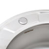 Inset Kitchen Sink Round Single Bowl Stainless Steel Undermount Basin w/ Drainer