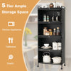 5-Tier Kitchen Baker’s Rack Mobile Microwave Stand Kitchen Storage Cabinet