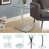 Tempered Glass Side End Table Coffee Tea Desk Small Sofa Couch Lamp Stand Modern