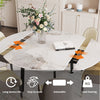 Retractable Dining Table Heavy Duty Sintered Stone Variable Shape for 4-10 Seat