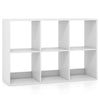 6-Cube Bookshelf Modern Cubby Bookcase with Back Guardrail & Anti-tipping Kits