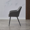2 Pcs Dining Chairs Velvet/PU Cushion Backrest Seats Reception Armchairs Kitchen