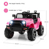 Electric Kids Ride On Car 12V Ride On Truck with Remote Control-Pink