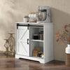 Sliding Barn Door Sideboard Storage Cabinet Coffee Bar TV Stand Farmhouse Style