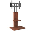 Industrial TV Floor Stand 33-65inch LCD LED Height Adjustable W Shelves