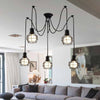 3/5/6 Industrial Metal Cage Spider Lamp Light Fitting Ceiling Chandelier Pendant