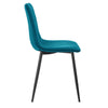 Dusk Annie Teal Blue Velvet Set of 4 Dining Chairs RRP £248