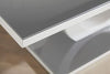 Grey & White Glass Coffee Table Modern & Elegant Gloss Coffee Table With Centre