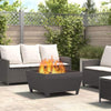 Fire Pit - Square Black 80x80x43 cm Steel