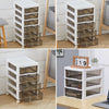 4/5/6 Tier Rolling Tower Storage Unit Trolley Chest Drawer Home Office Organizer