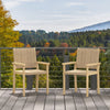 2X Outdoor Patio Dining Chairs Paper Rope Woven Armchairs Rubber Wood Frame