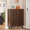 Shoe Cabinet with Shutter Doors, 6-Tier Entryway Shoe Cabinet Rack Organizer