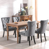2/4/6 Pcs Padded Dining Chairs Set w/ Wooden Legs Kitchen Dining Room Furniture