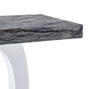 Halo High Gloss Bar Table In White And Melange Marble Effect