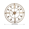 GARDEN WALL CLOCK ROMAN LARGE INDOOR OUTDOOR NUMERALS GIANT OPEN FACE METAL 60CM