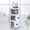 Round ABS Cylinder Cabinet Cupboard Drawer Storage Unit Bathroom Bedroom Stand
